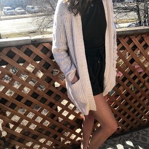 Soft White American Eagle Cardigan